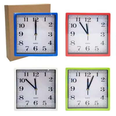 RELOJ DE PARED CUADRADO 21.5CM