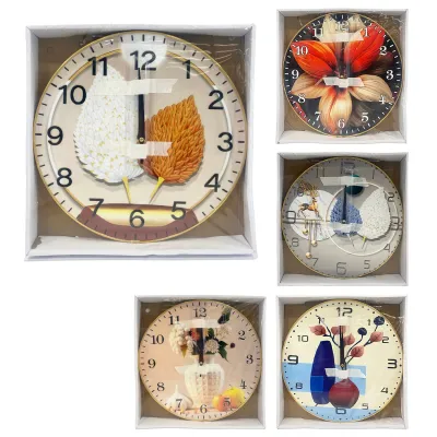 RELOJ DE PARED REDONDO MOTIVOS 30CM
