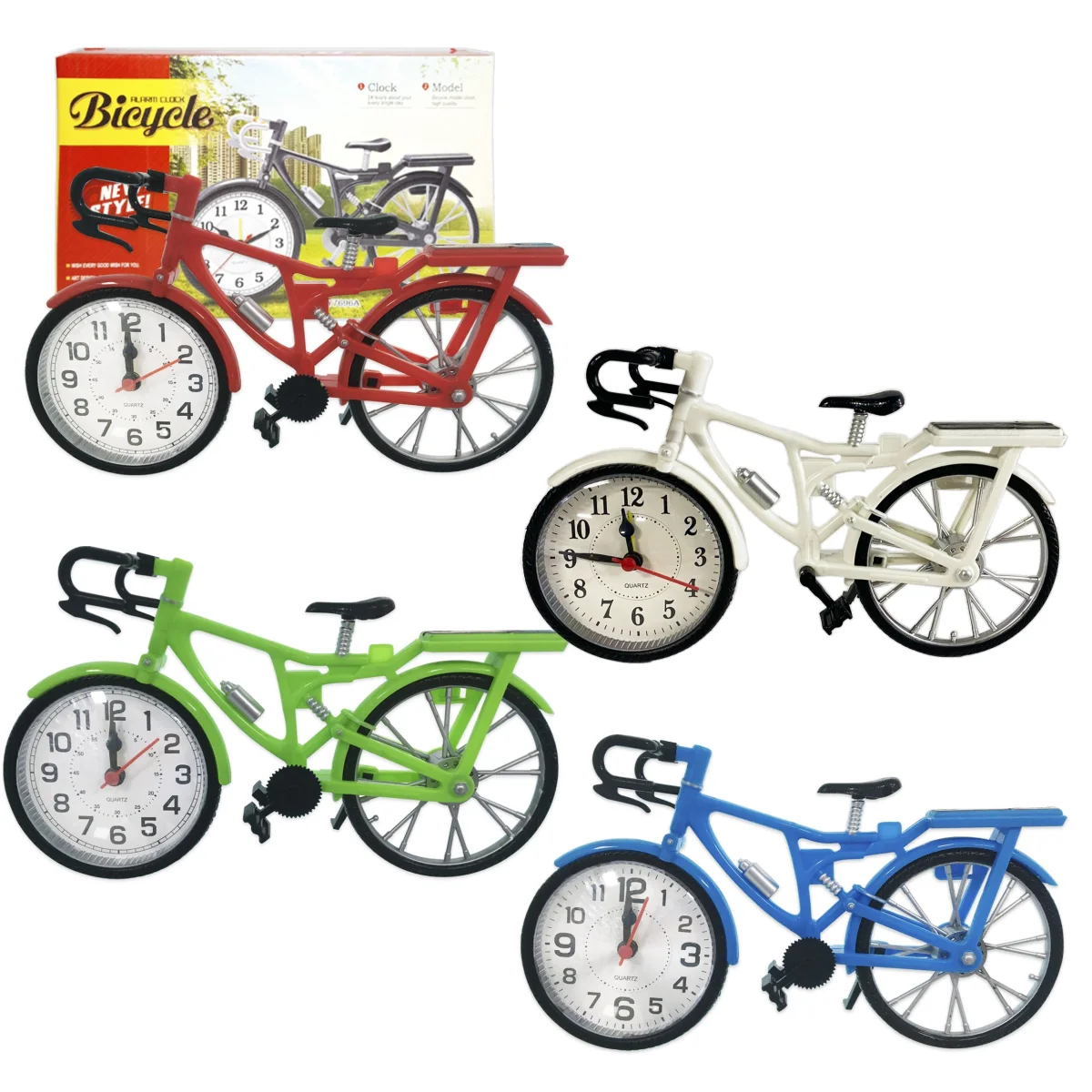 RELOJ DE MESA BICICLETA COLORES