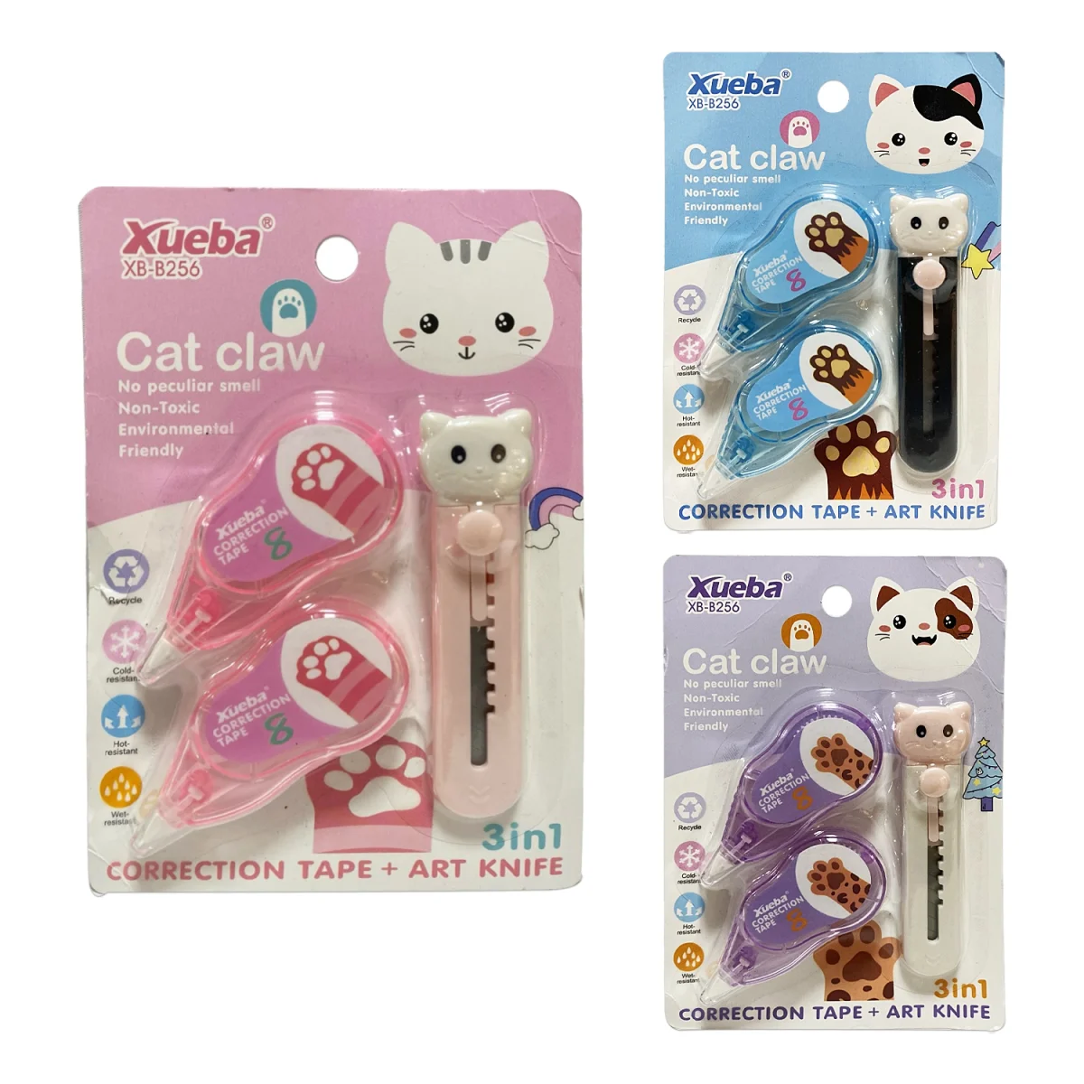 CORRECTOR CINTA GATO X2 CON BISTURI