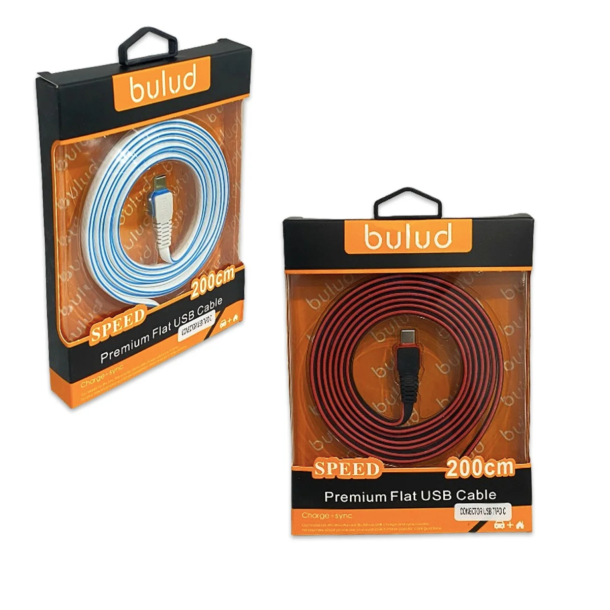 CABLE USB PLANO TIPO C 2M EN CAJA