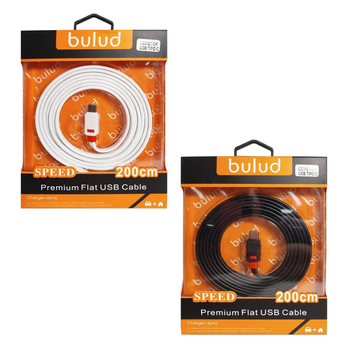 CABLE USB PLANO TIPO C 2M EN CAJA