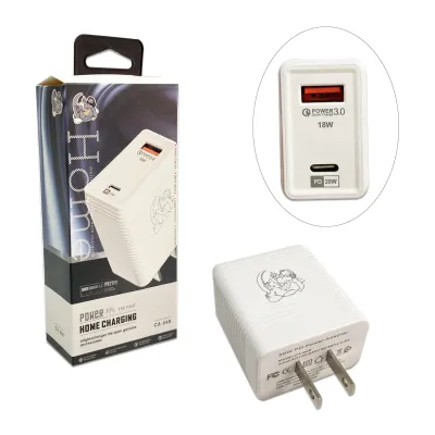 ADAPTADOR DOBLE ENTRADA TIPO C  Y USB EN CAJA 12W