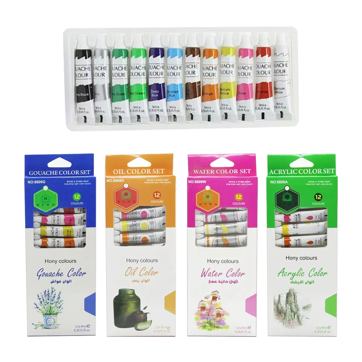 SET PINTURA ACRILICA X12