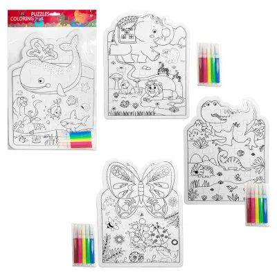 ROMPECABEZA PARA COLOREAR(PQT X 12 X-MD)