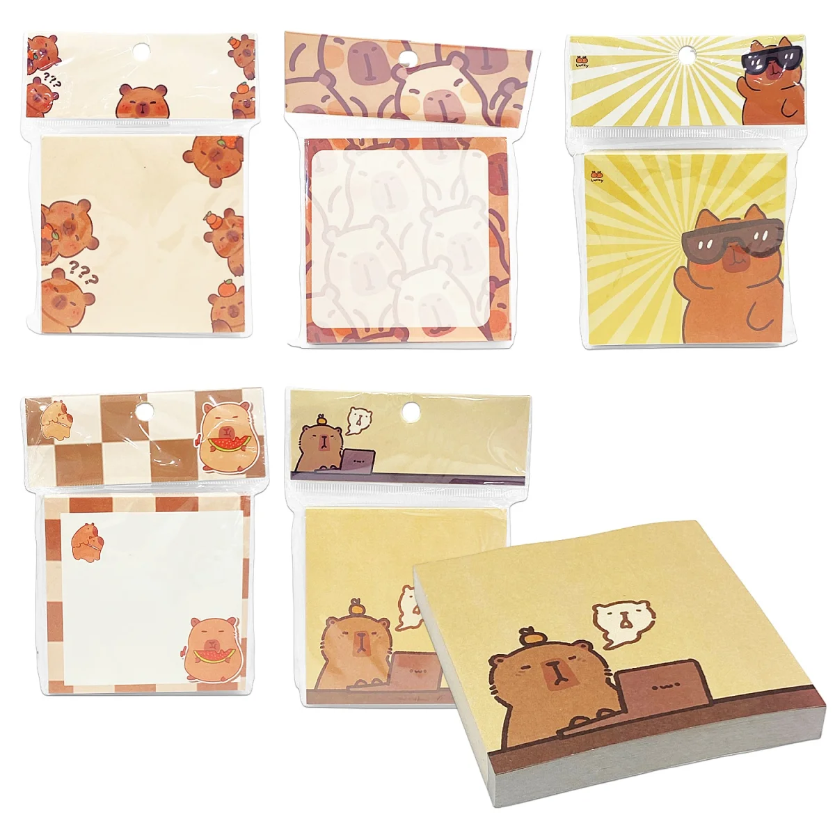SET DE NOTAS ADHESIVAS CAPIBARA (PQTX12)