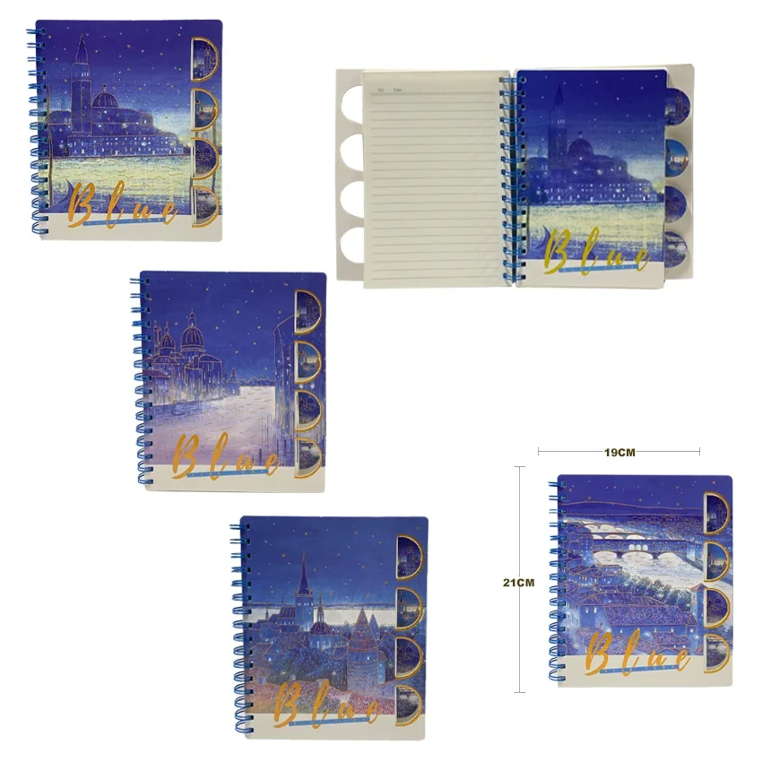 AGENDA ARGOLLADA ESTAMPADA LINEAS