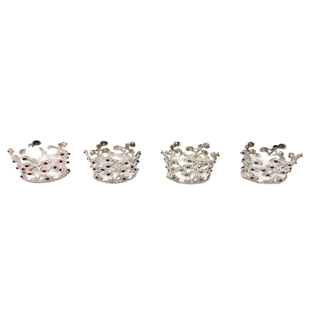 CORONA DECORATIVA METALICA PLATEADA 4*4CM