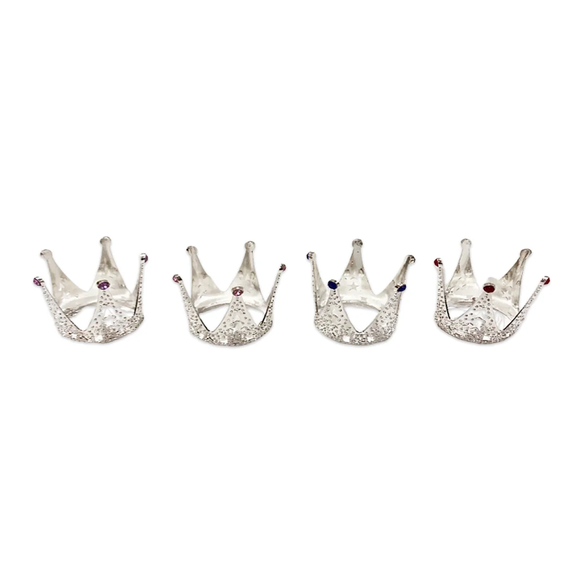 CORONA DECORATIVA METALICA PLATEADA 3.5*4CM