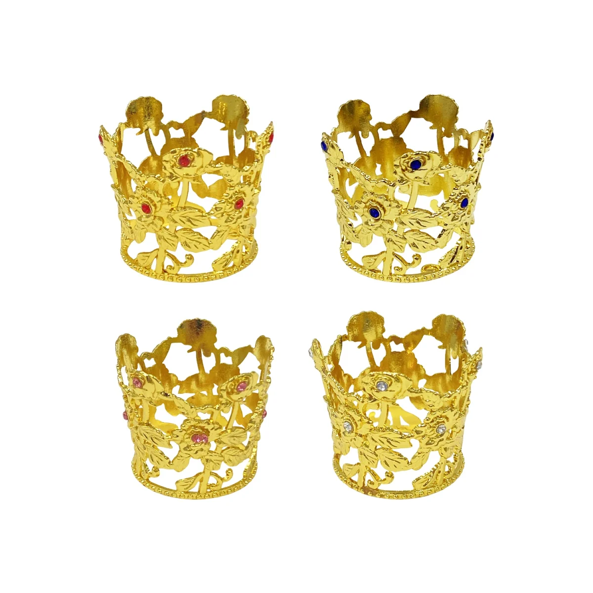 CORONA DECORATIVA METALICA DORADA 3.5*4CM