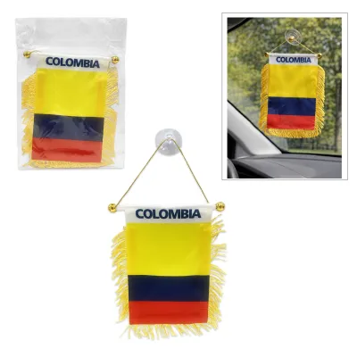 BANDERA COLOMBIA COLGANTE CON CHUPA (PQTX12).