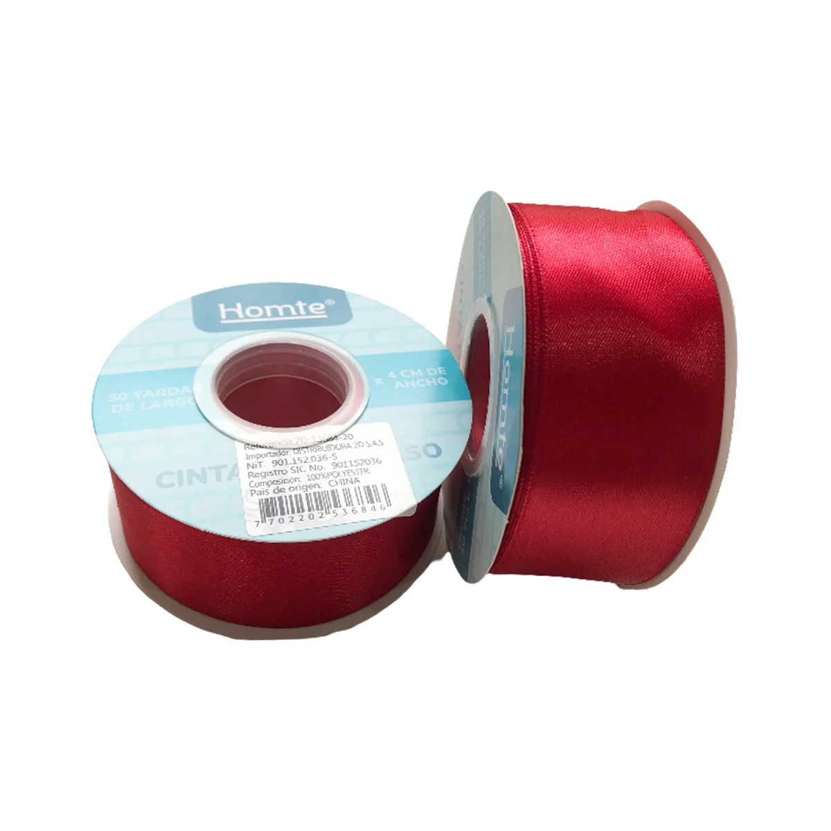 CINTA DOBLE RASO ROJA OSCURA 4CM*30Y (PQTX5)