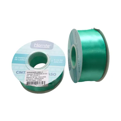 CINTA DOBLE RASO VERDE AGUAMARINA 4CM*30Y (PQTX5)