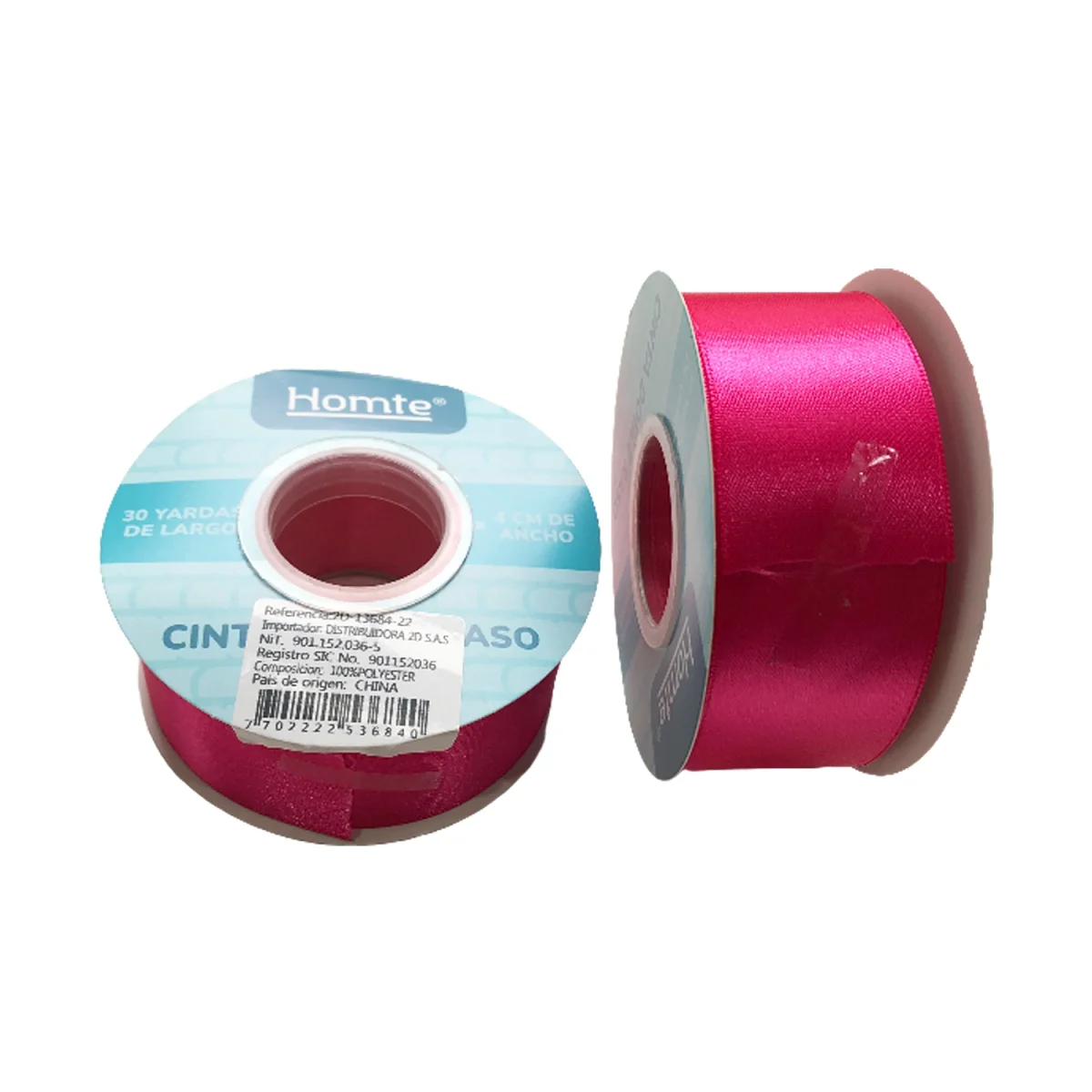 CINTA DOBLE RASO FUCSIA MAGENTA 4CM*30Y (PQTX5)