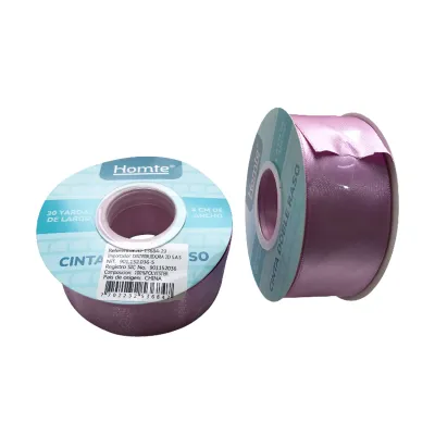 CINTA DOBLE RASO MORADA CLARA 4CM*30Y (PQTX5)