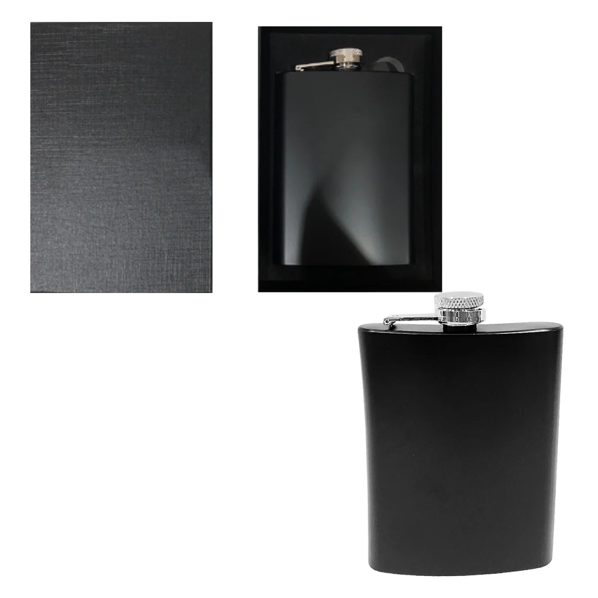 LICORERA CANTIMPLORA NEGRA  EN CAJA 228ML: