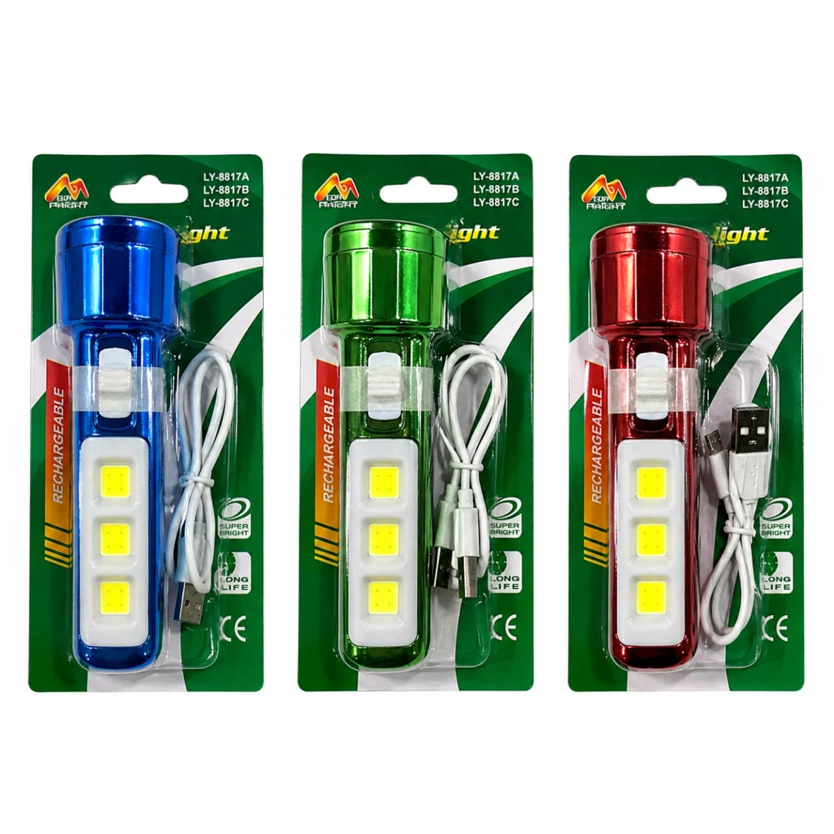 LINTERNA LUZ LED BLANCA RECARGABLE (USB):