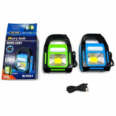 LINTERNA DE TRABAJO RECARGABLE LUZ SOLAR (USB):