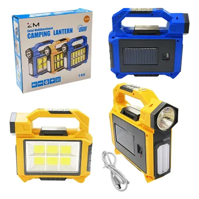 LINTERNA DE TRABAJO RECARGABLE LUZ SOLAR (USB):