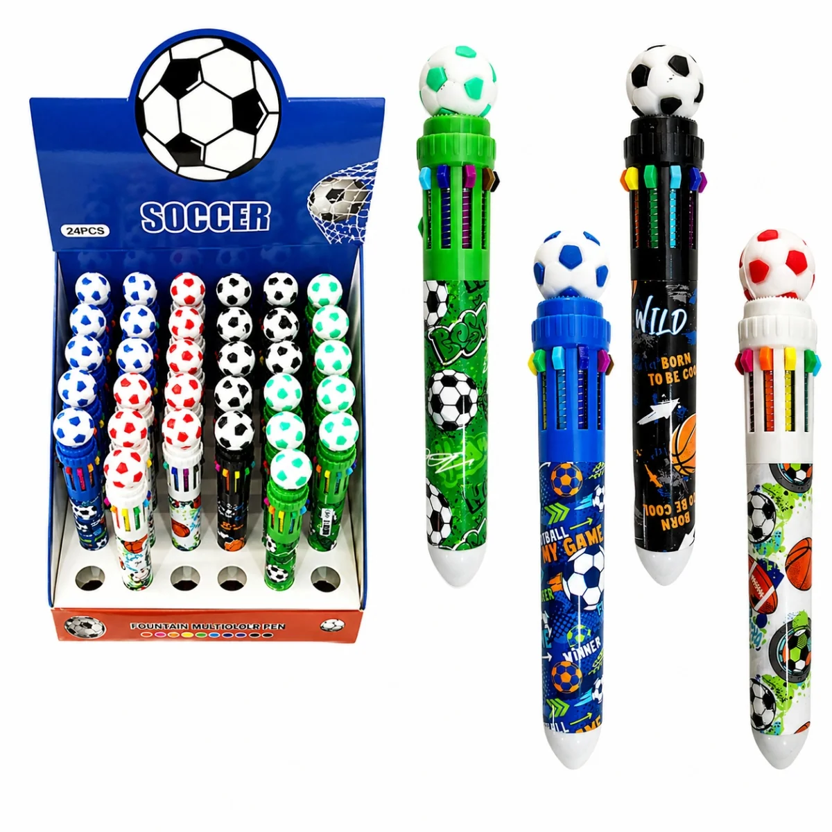 LAPICERO BALON FUTBOL 10 PUNTAS (CJX36)