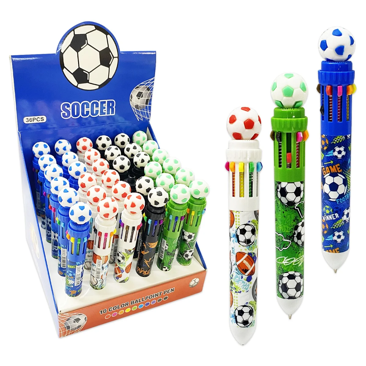 LAPICERO BALON FUTBOL 10 PUNTAS (CJX36)