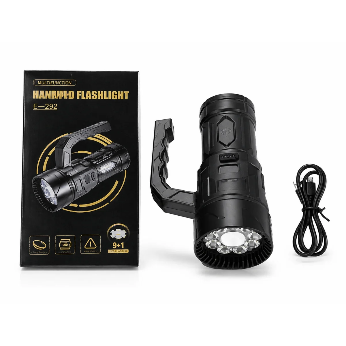 LINTERNA NEGRA RECARGABLE (USB)