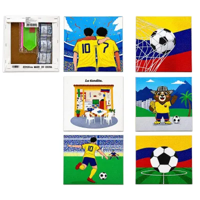 SET DE ARTE DE DIAMANTES COLOMBIA 20*20CM (PQTX12)