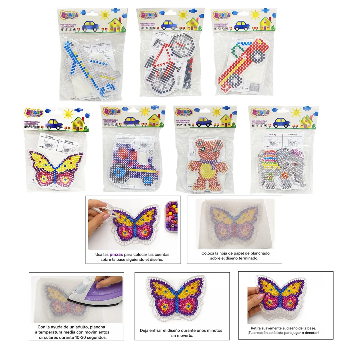 SET DE ARTE DE FICHAS PARA PLANCHAR 12*10CM (PQTX12)