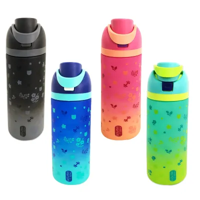 TERMO PLASTICO DEGRADE FLORES 850ML