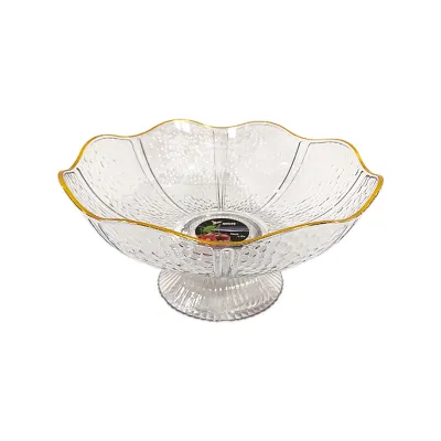 BANDEJA FRUTERA TRANSPARENTE CON BASE 25.5*12.5CM