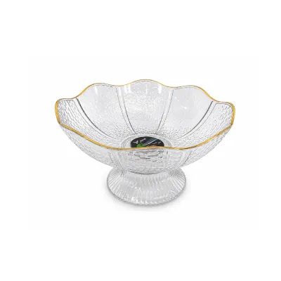 BANDEJA FRUTERA TRANSPARENTE CON BASE 22.5*11.5CM