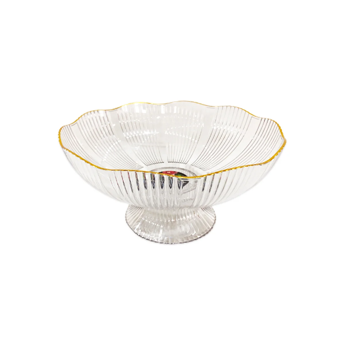 BANDEJA FRUTERA TRANSPARENTE CON BASE 25.5*12.5CM