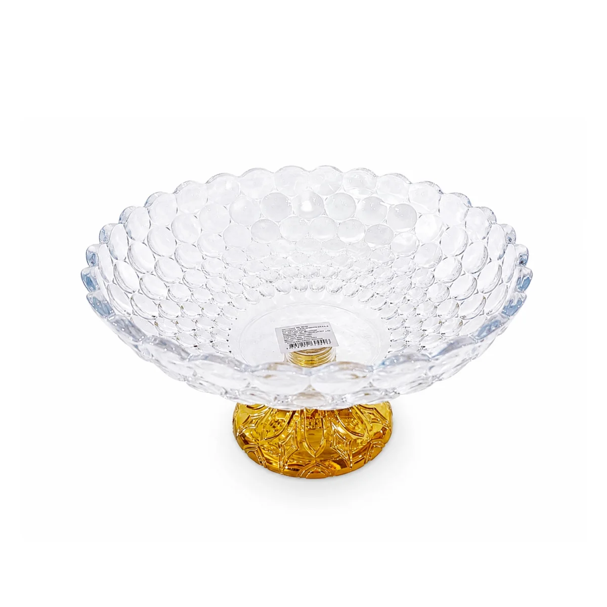 BANDEJA FRUTERA TRANSPARENTE CON BASE 25*15CM