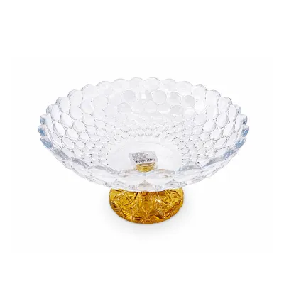 BANDEJA FRUTERA TRANSPARENTE CON BASE 25*15CM