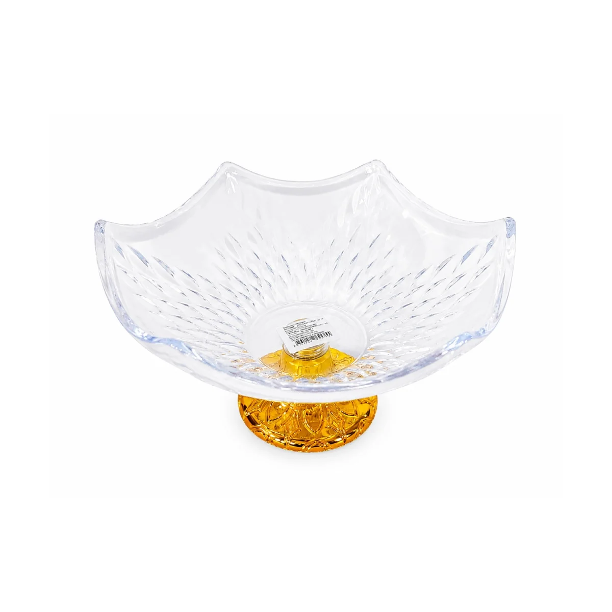 BANDEJA FRUTERA TRANSPARENTE CON BASE 27*15CM