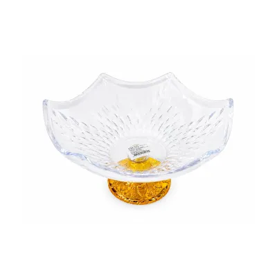BANDEJA FRUTERA TRANSPARENTE CON BASE 27*15CM