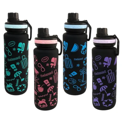 TERMO PLASTICO NEGRO MOTIVOS 1000ML