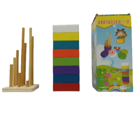 CAJA JUEGO DIDACTICO TORRE APILABLE EN MADERA