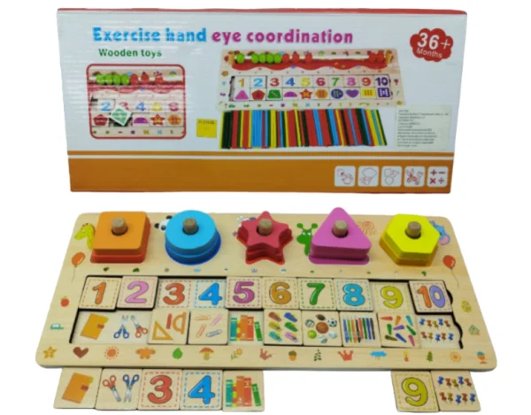CAJA JUEGO DIDACTICO ABACO ABIERTO DE PALITOS