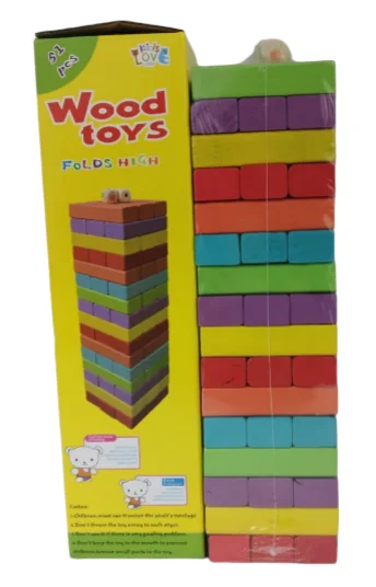 JENGA 48 PIEZAS COLORES CAJA AMARILLA