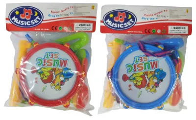 BOLSA TAMBOR CON PANDERETA CON ACCESORIOS INFANTIL