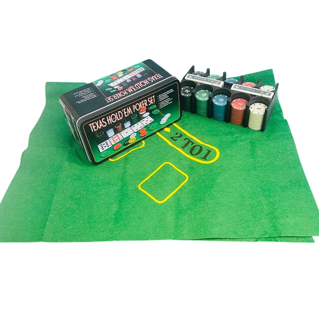 CAJA JUEGO DE MESA FICHAS DE CASINO CAJA METALICA