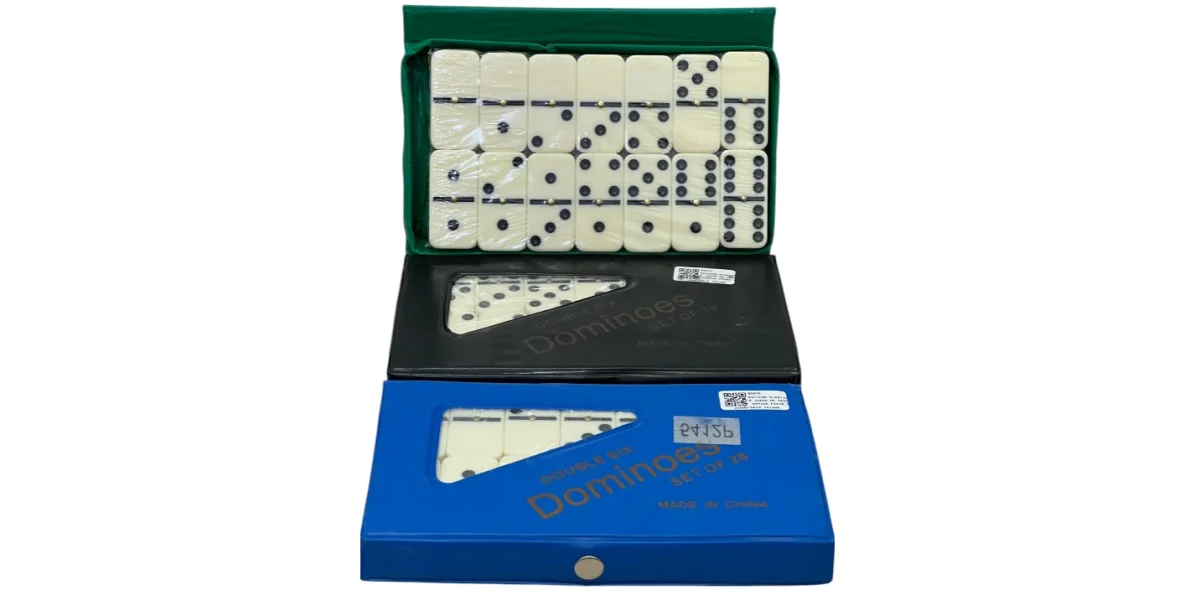 ESTUCHE PLASTICO DOMINO FICHA GRANDE DOBLE GRUESA