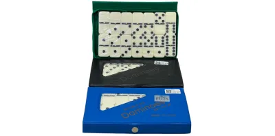 ESTUCHE PLASTICO DOMINO FICHA GRANDE DOBLE GRUESA