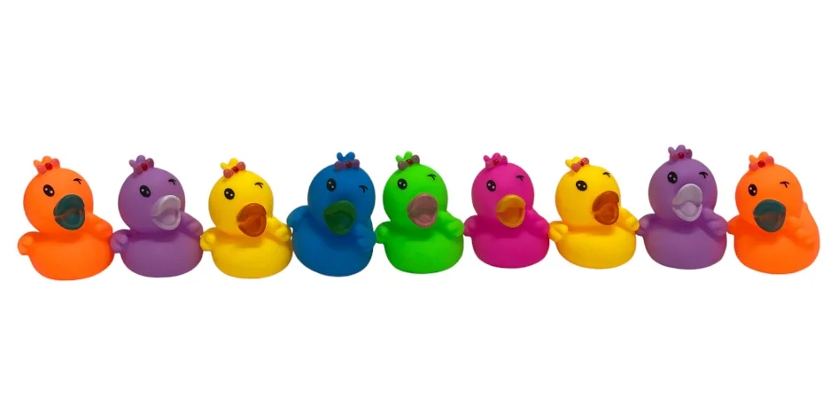 BOLSA JUEGO DIDACTICO PATOS CHILLONES PEQUEÑO X9