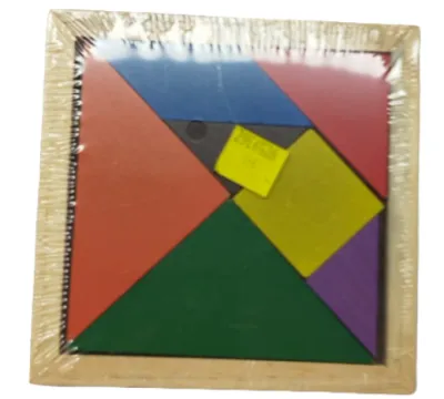 TABLA JUEGO DE MESA TANGRAM PEQUEÑO IMPORTADO 11CMX11CM