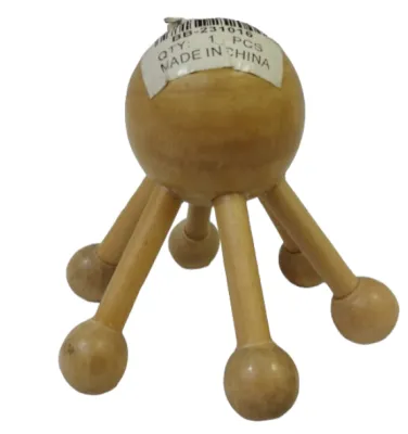 PULPO MASAJEADOR 6 PATAS EN MADERA