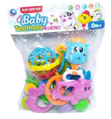 BOLSA JUEGO DIDACTICO SET DE SONAJEROS X10 GRANDE PARA BEBE