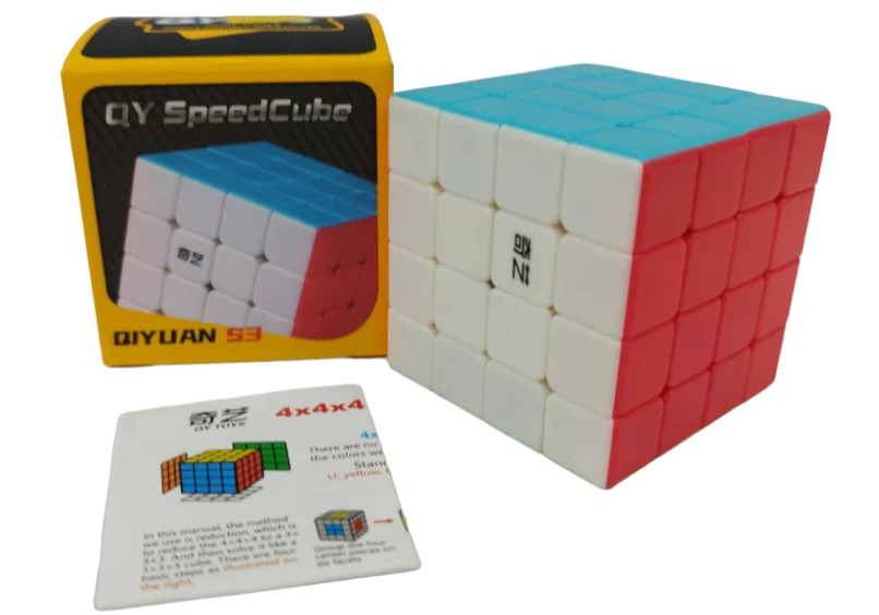 CAJA CUBO RUBIK4X4 QYTOYS SPEEDCUBE NEON