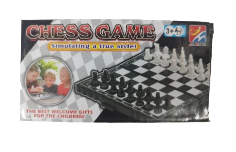 CAJA JUEGO DE MESA AJEDREZ NEGRO PEQUEÑO PLASTICO JIA HANG